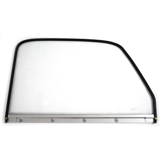 1947-1950 Chevy C10 Pickup Door Window Frame (Black) LH W/Clear Glass.