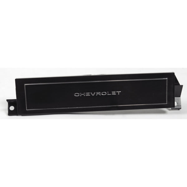 1970-1972 Chevy Chevelle Dash Cover Plate A/C Delete W/Chevrolet Lettering.