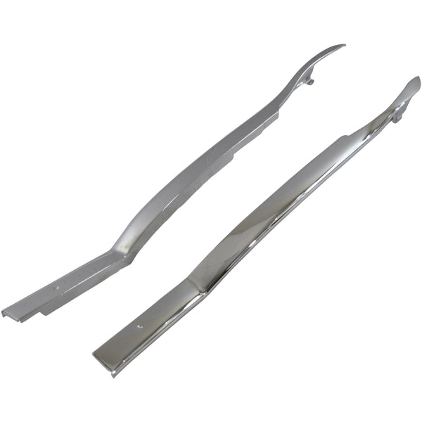 1955-1957 Chevy Bel Air Hardtop Rear Upper Inner Quarter Panel Molding Pair Chrome.