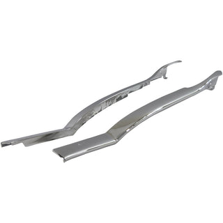 1955-1957 Chevy Two-Ten Series Hardtop Rear Upper Inner Quarter Panel Molding Pair Chrome.