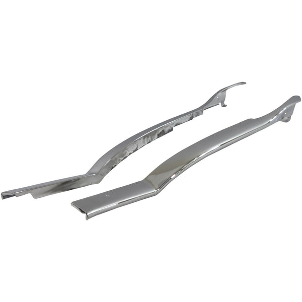 1955-1957 Chevy Two-Ten Series Hardtop Rear Upper Inner Quarter Panel Molding Pair Chrome.