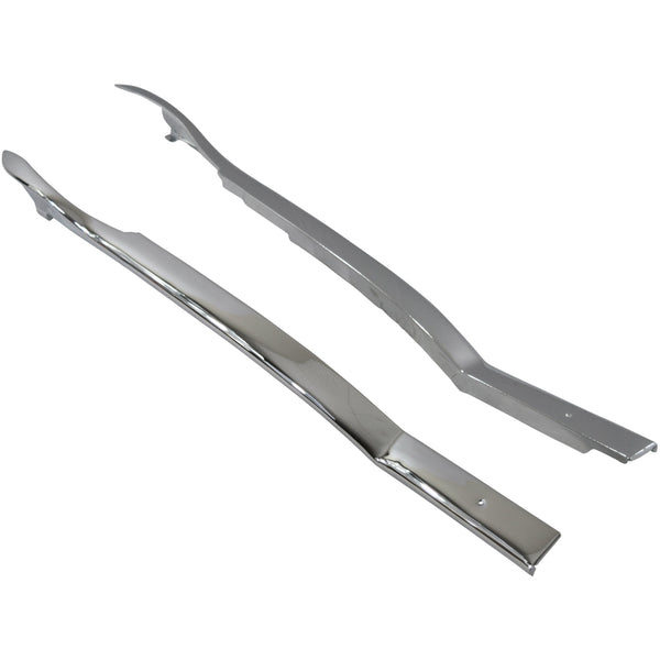 1955-1957 Chevy Bel Air Hardtop Rear Upper Inner Quarter Panel Molding Pair Chrome - Classic 2 Current Fabrication
