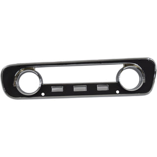 1964-1965 Ford Mustang Instrument Bezel Black w/Warning Lights Standard - Classic 2 Current Fabrication