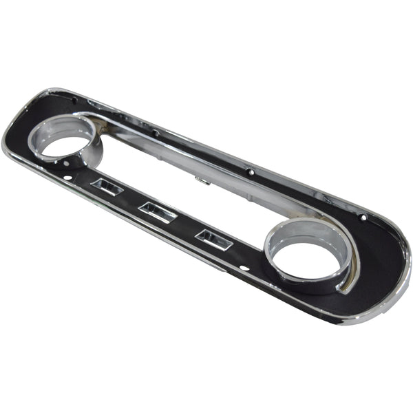 1964-1965 Ford Mustang Instrument Bezel Black w/Warning Lights Standard.