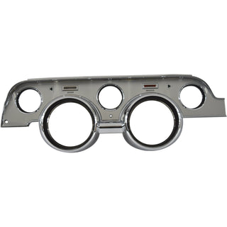 1967-1968 Ford Mustang Instrument Bezel Brushed Aluminum Deluxe.