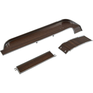 1968 Ford Mustang Dash Panel Trim Set, w/Metal Backed Woodgrain Inserts.