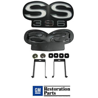 1967-1968 Chevy Camaro SS 396 Grille Emblem, For RS And Standard Grille.