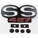 1967-1968 Chevy Camaro SS 427 Grille Emblem, For RS And Standard Grille.