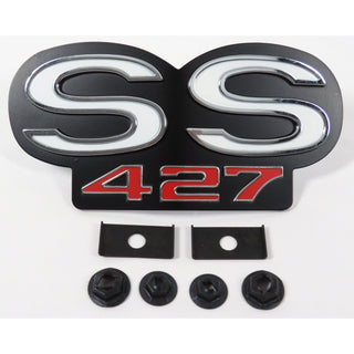 1967-1968 Chevy Camaro SS 427 Grille Emblem, For RS And Standard Grille.
