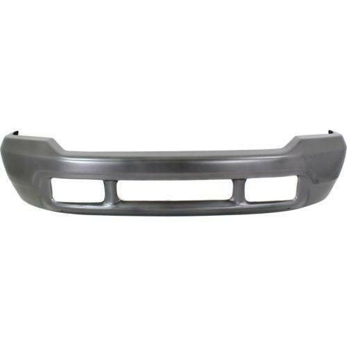 1999-2004 Ford F-550 Super Duty Front Bumper, Gray, w/o Pad Hole, w/ Valance Hole.