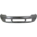 1999-2004 Ford F-350 Super Duty Front Bumper, Gray, w/o Pad Hole, w/Valance Hole.