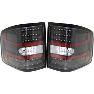 2004-2008 Ford F-150 Clear Tail Lamp, Lens/Housing, Led, Carbon Fiber, Flareside.