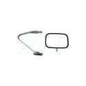 1987-1991 F-150 Pickup Mirror LH, Convex Glass, Stainless, Manual Folding.