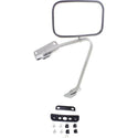 1987-1991 Ford F-150 Pickup Mirror RH, Flat Glass, Stainless, Manual Folding.