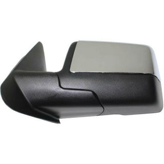 2006-2011 Ford Ranger Mirror LH, Power, Non-heated, Manual Folding, Chrome.