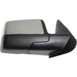 2006-2011 Ford Ranger Mirror RH, Power, Non-heated, Manual Folding, Chrome.