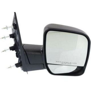 2003-2004 Ford Econoline Van Mirror RH, Manual Folding, Black, Glass-cnvx.