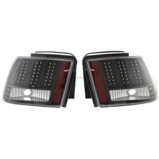 1999-2004 Ford Mustang Clear Tail Lamp, Lens And Housing, Led, Carbon Fiber - Classic 2 Current Fabrication