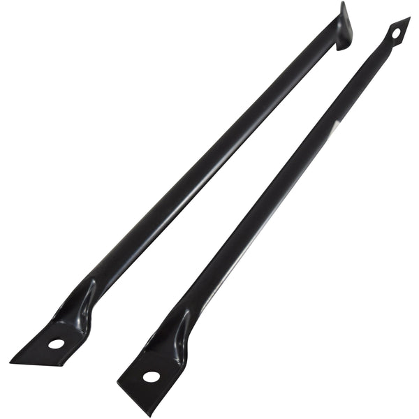 1967-1969 Chevy Camaro Front Fender Brace Pair Black EDP.