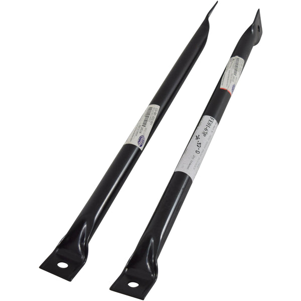 1967-1969 Chevy Camaro Front Fender Brace Pair Black EDP.