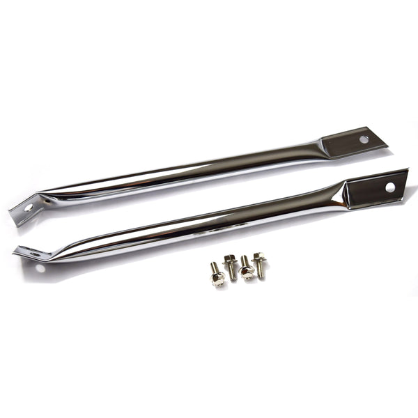 1970-1981 Chevy Camaro Front Fender Brace Pair Chrome.