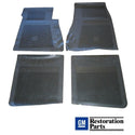 1967-1972 Chevy Nova Rubber Floor Mat, 4 Piece Set, Black.
