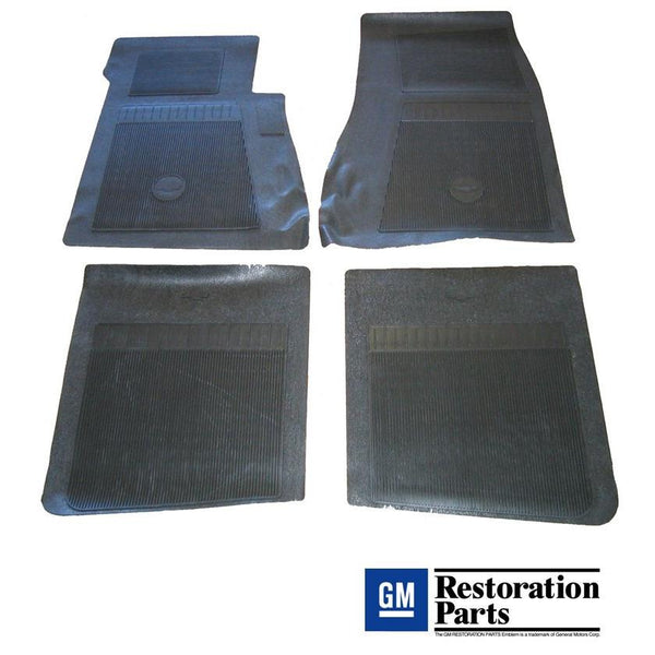 1967-1972 Chevy Bel Air Rubber Floor Mat, 4 Piece Set, Black.