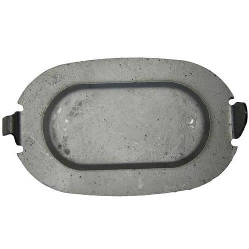 1979-1993 Ford Mustang Floor Pan Drain Plug Cover, Steel.