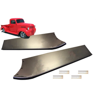 1942-1947 Dodge 1/2 Ton Pickup Smooth Running Board Set W/ Adapters - Classic 2 Current Fabrication