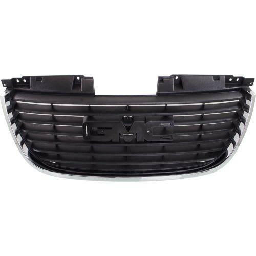 2007-2014 GMC Yukon XL 1500 Grille, Textured, w/Chrome Frame-NSF.