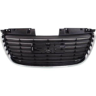 2007-2014 GMC Yukon XL 1500 Grille, Textured, w/Chrome Frame-NSF.