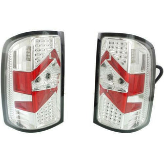 2007-2008 GMC Sierra Pickup Clear Tail Lamp, Lens & Housing, Led, Chrome.