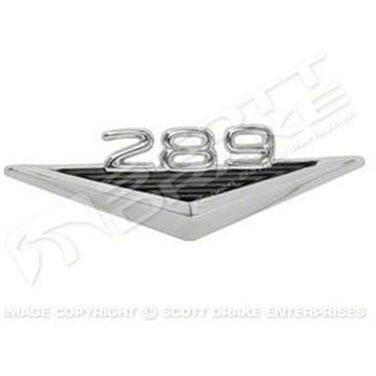 1964-1966 Ford Mustang FENDER EMBLEM, 289, 2 REQUIRED.