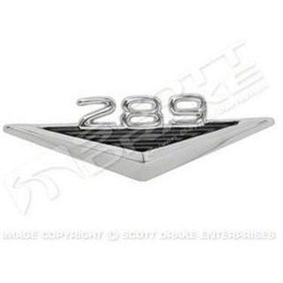 1964-1966 Ford Mustang FENDER EMBLEM, 289, 2 REQUIRED.