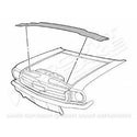 1964-1970 Ford Mustang RADIATOR SUPPORT TO HOOD SEAL KIT - Classic 2 Current Fabrication