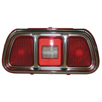 1971-1972 Ford Mustang DRIVER OR PASSENGER SIDE TAIL LIGHT LENS w/MOULDING.