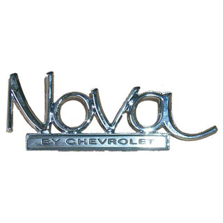 1969-1972 Chevy Nova TRUNK LID EMBLEM Nova BY Chevy - Classic 2 Current Fabrication