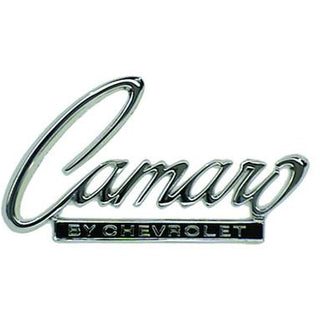 1968-1969 Chevy Camaro HEADER EMBLEM, Camaro BY Chevy, ALSO FITS TRUNK - Classic 2 Current Fabrication
