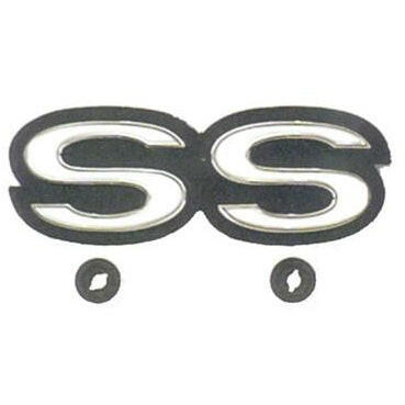 1968 Chevy Camaro GRILLE EMBLEM, 'SS', EXCEPT FOR RS/SS MODELS.