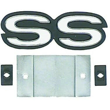 1969 Chevy Camaro GRILLE EMBLEM, 'SS', FOR RS/SS MODELS.