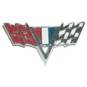 1964-1967 Chevy Chevelle FENDER EMBLEM, V-FLAGS, FOR w/SMALL BLOCK V8, 2 REQUIRED.