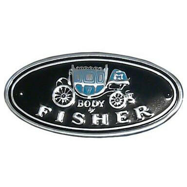 1964-1977 Oldsmobile Cutlass FISHER BODY STICKER, BODY BY FISHER.