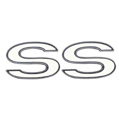 1969-1972 Chevy Chevelle FENDER EMBLEM, 'SS', 2 REQUIRED - Classic 2 Current Fabrication