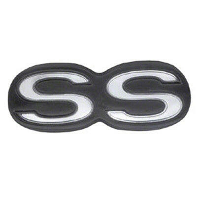 1971-1972 Chevy El Camino REAR BUMPER EMBLEM, 'SS'.