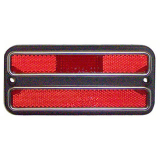 1969-1972 Chevy Blazer DRIVER OR PASSENGER SIDE REAR RED MARKER LIGHT ASSEMBLY w/CHROME - Classic 2 Current Fabrication