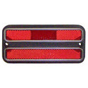 1969-1972 GMC Pickup DRIVER OR PASSENGER SIDE REAR RED MARKER LIGHT ASSEMBLY w/CHROME - Classic 2 Current Fabrication