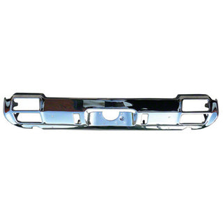 1971-1972 Oldsmobile F-85 BUMPER FACE BAR REAR, CHROME, w/EXHAUST CUTS, PREMIUM-QUALITY-USA - Classic 2 Current Fabrication