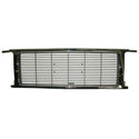 1989-1991 GMC Pickup GRILLE, CHROME/SILVER, FOR w/QUAD HEAD LIGHTS.