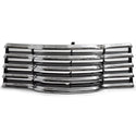 1947-1953 Chevy 1st Series Truck Grille Assembly Chrome with Black Backsplash Includes Mounting Brackets.