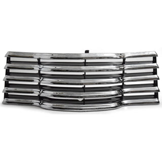 1947-1953 Chevy 1st Series Truck Grille Assembly Chrome with Black Backsplash Includes Mounting Brackets.